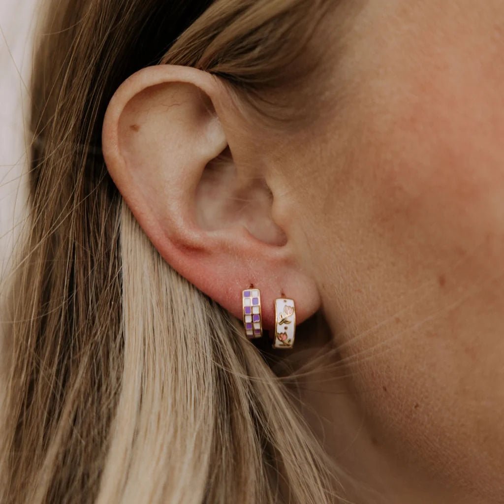 Eloise Tea Cup Hoops - Poppy & Vine