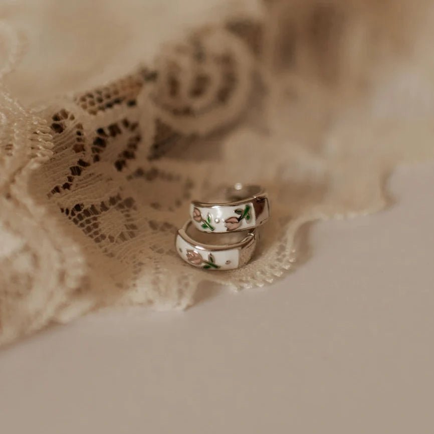 Eloise Tea Cup Hoops - Poppy & Vine
