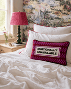 Emotionally Unavailable Needlepoint Pillow - Poppy & Vine