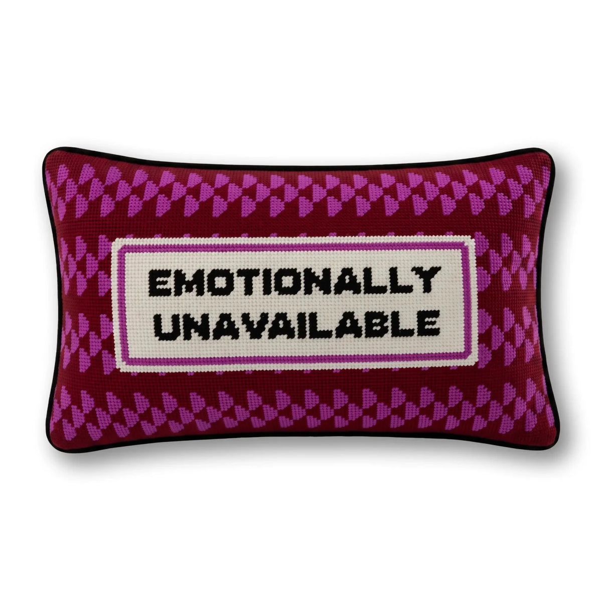 Emotionally Unavailable Needlepoint Pillow - Poppy & Vine