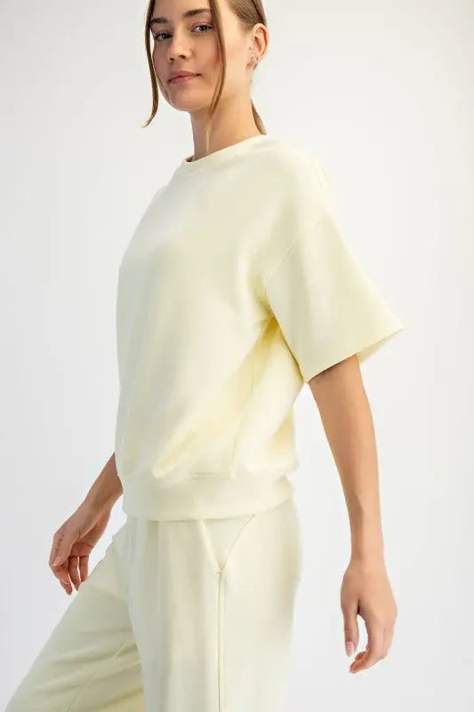 Everyday Ease Modal Scuba Crewneck Top - Poppy & Vine