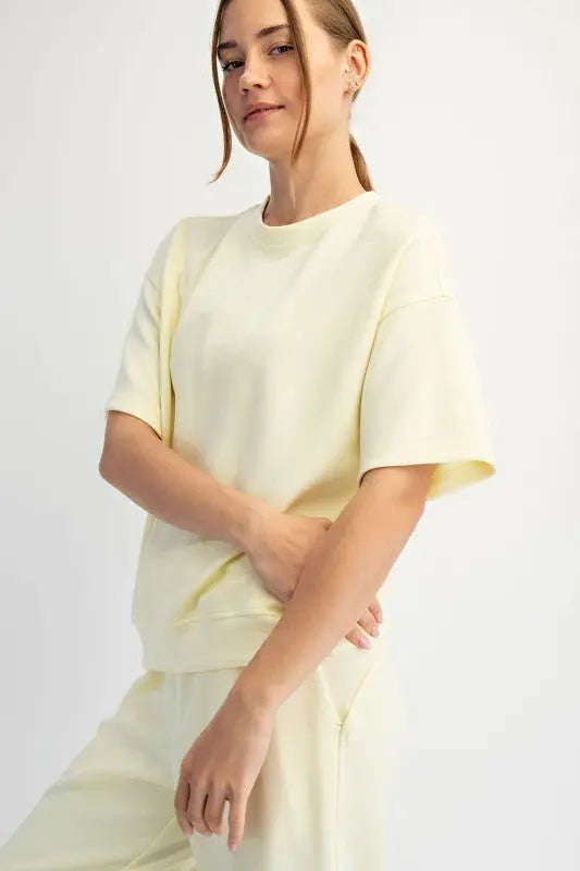 Everyday Ease Modal Scuba Crewneck Top - Poppy & Vine