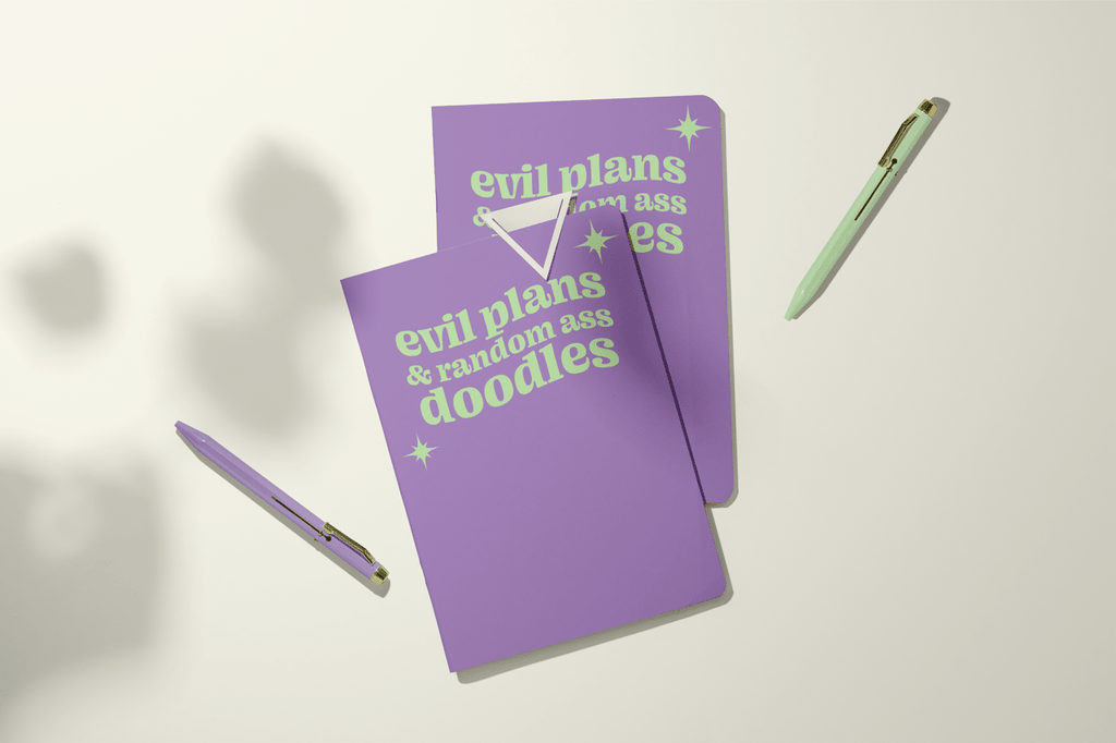 Evil Plans | Pocket Journal, Mini Notebook, Mini Journal - Poppy & Vine