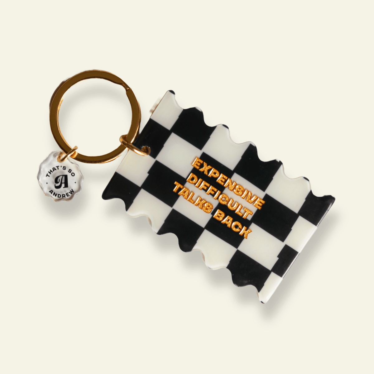 Expensive Difficult Talks Back - Funny Motel Keychain - Poppy & Vine