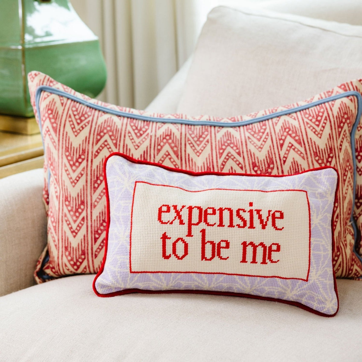 Expensive To Be Me Needlepoint Pillow - Poppy & Vine