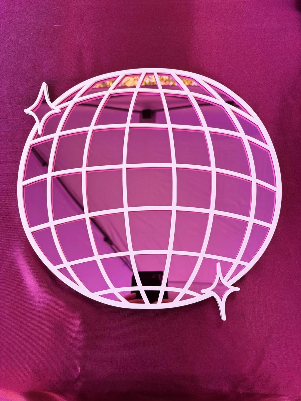 Pink Disco Pop Acrylic Wall Mirror
