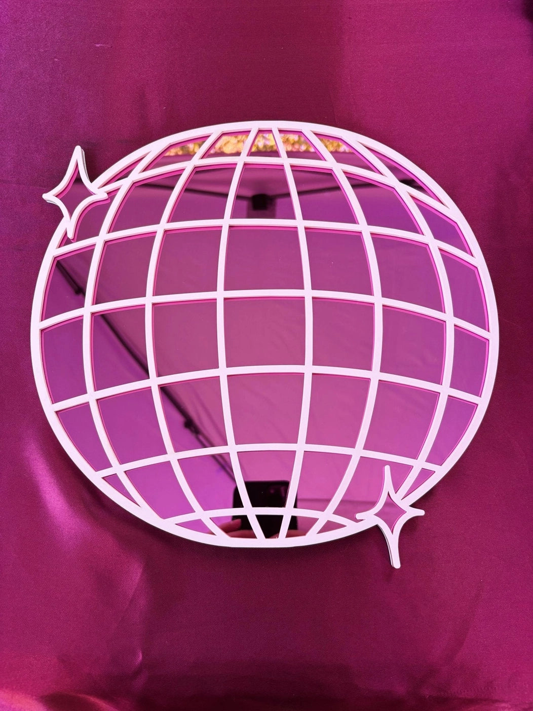 Pink Disco Pop Acrylic Wall Mirror
