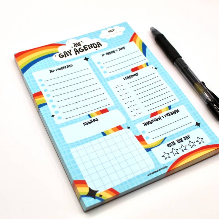 Gay Agenda Planner Notepad