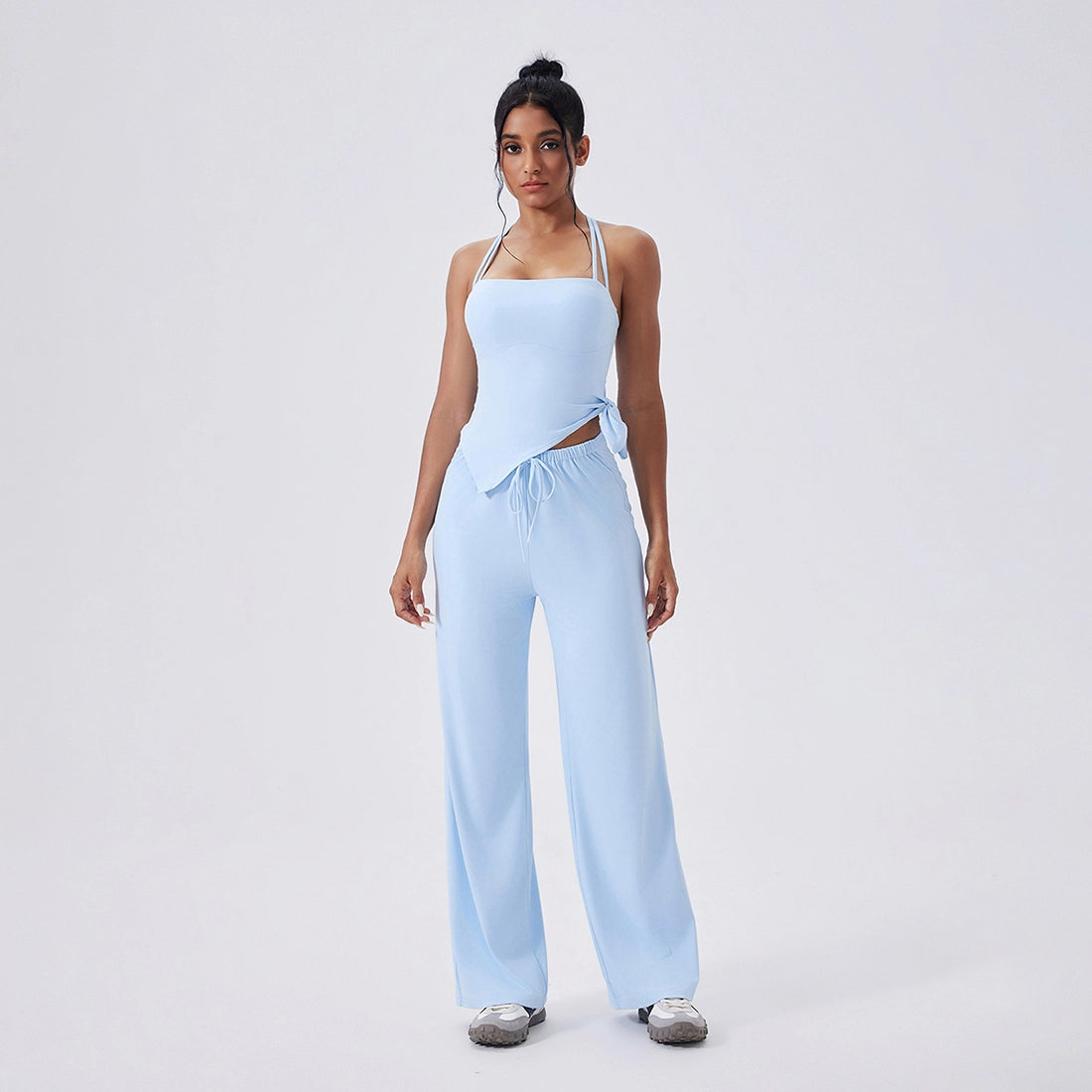 Square-Neck Cross-Back Yoga Set