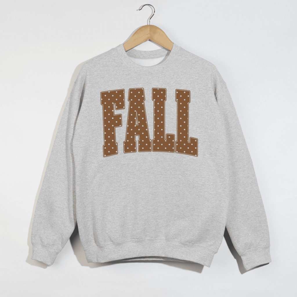 Fall Polka Dot Crewneck Sweatshirt | Cozy Autumn Graphic Sweatshirt - Poppy & Vine