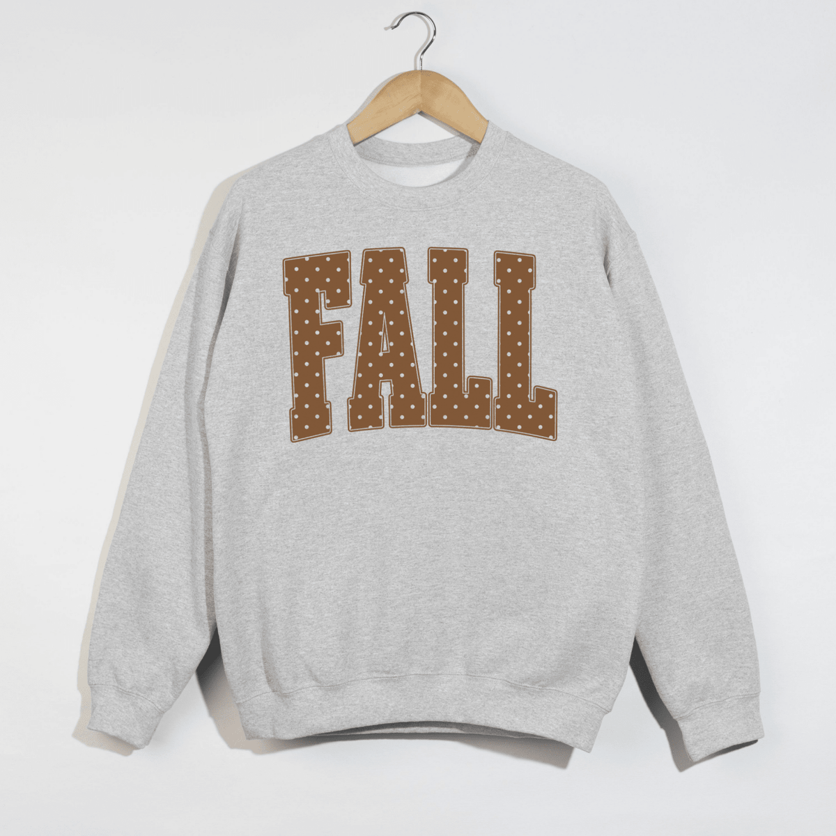 Fall Polka Dot Crewneck Sweatshirt | Cozy Autumn Graphic Sweatshirt - Poppy & Vine