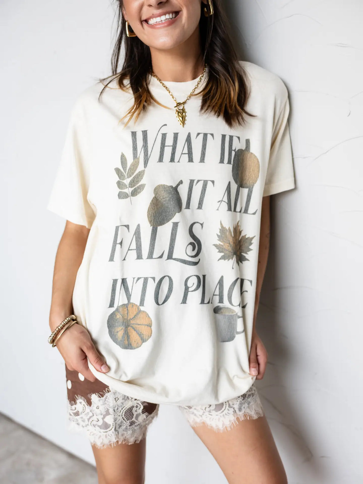 What If It All Falls Into Place Vintage Fall Tee | VIP Pre-Order