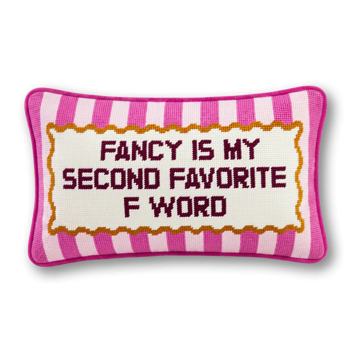 Fancy Needlepoint Pillow - Poppy & Vine