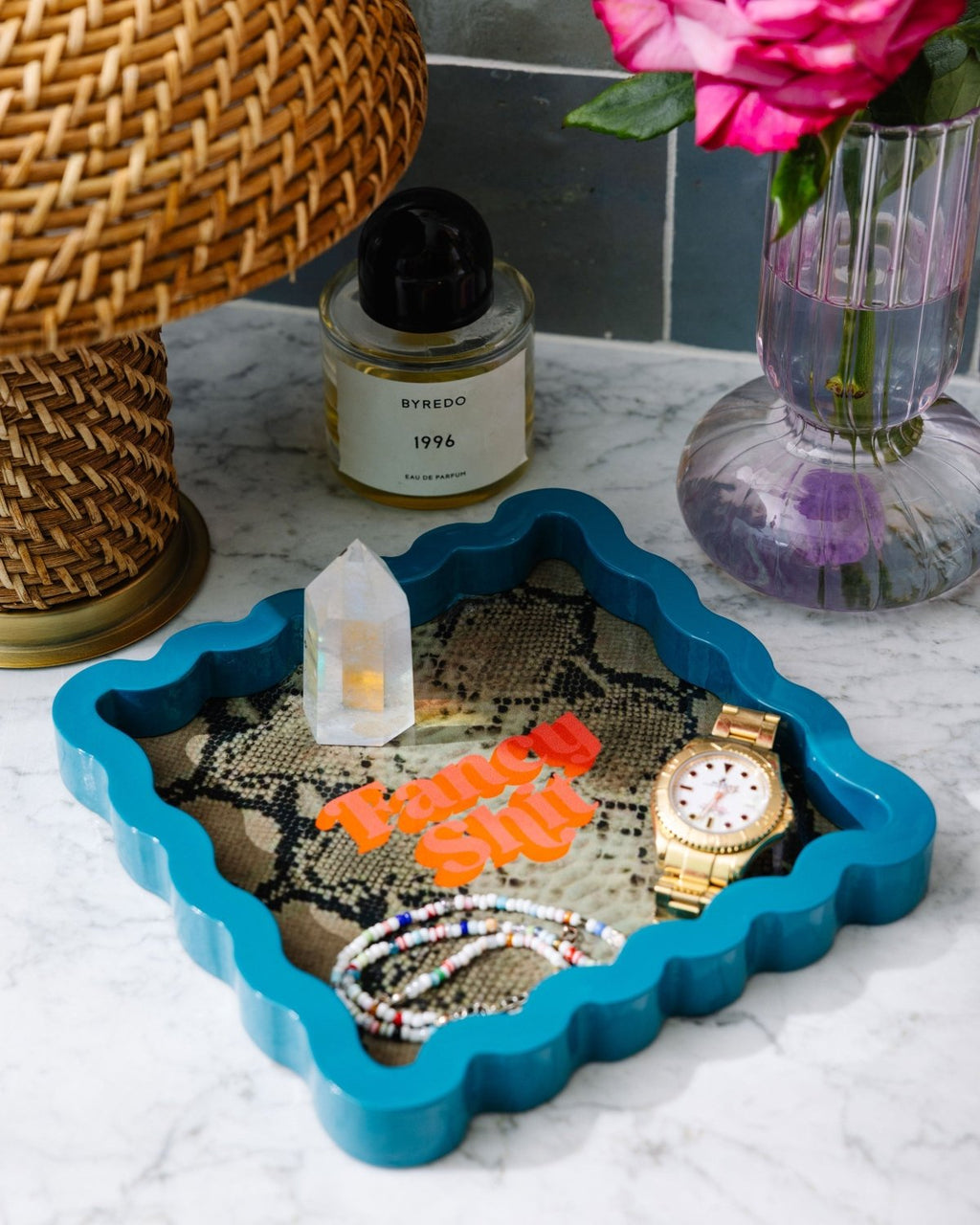 Fancy Shit Lacquer Tray - Poppy & Vine