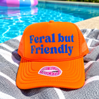 Feral but Friendly | Funny Trucker Hat - Poppy & Vine