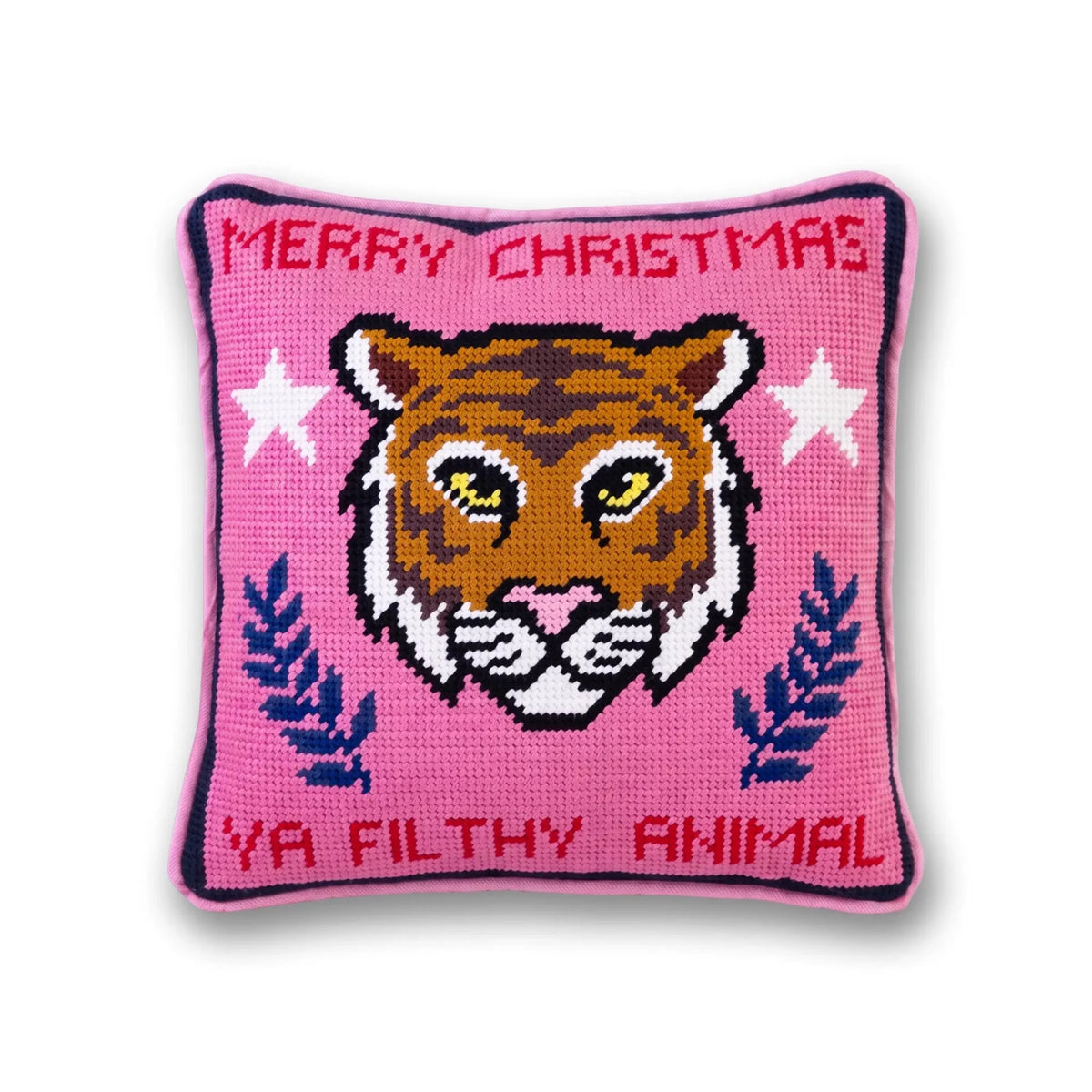 Filthy Animal Needlepoint Pillow - Poppy & Vine