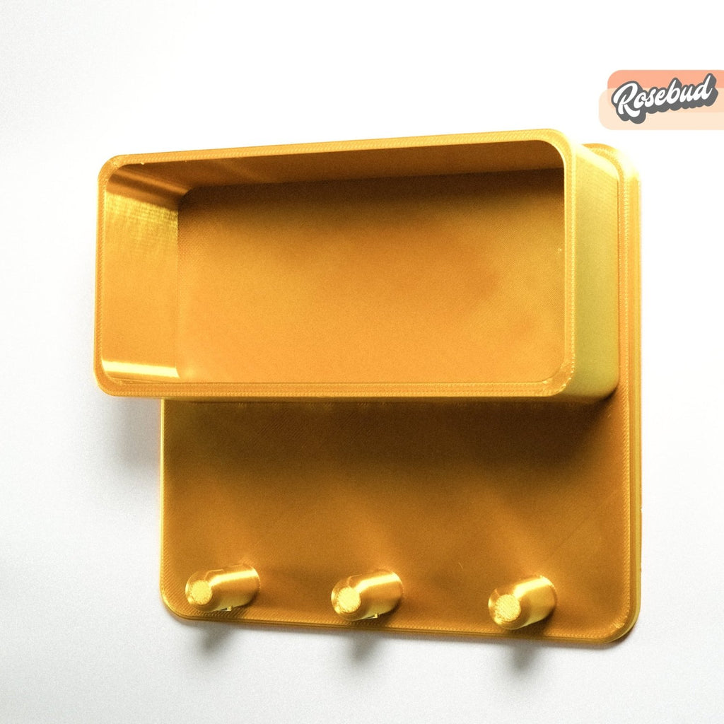Floating Wall Shelf, Magnetic Key Holder - Poppy & Vine