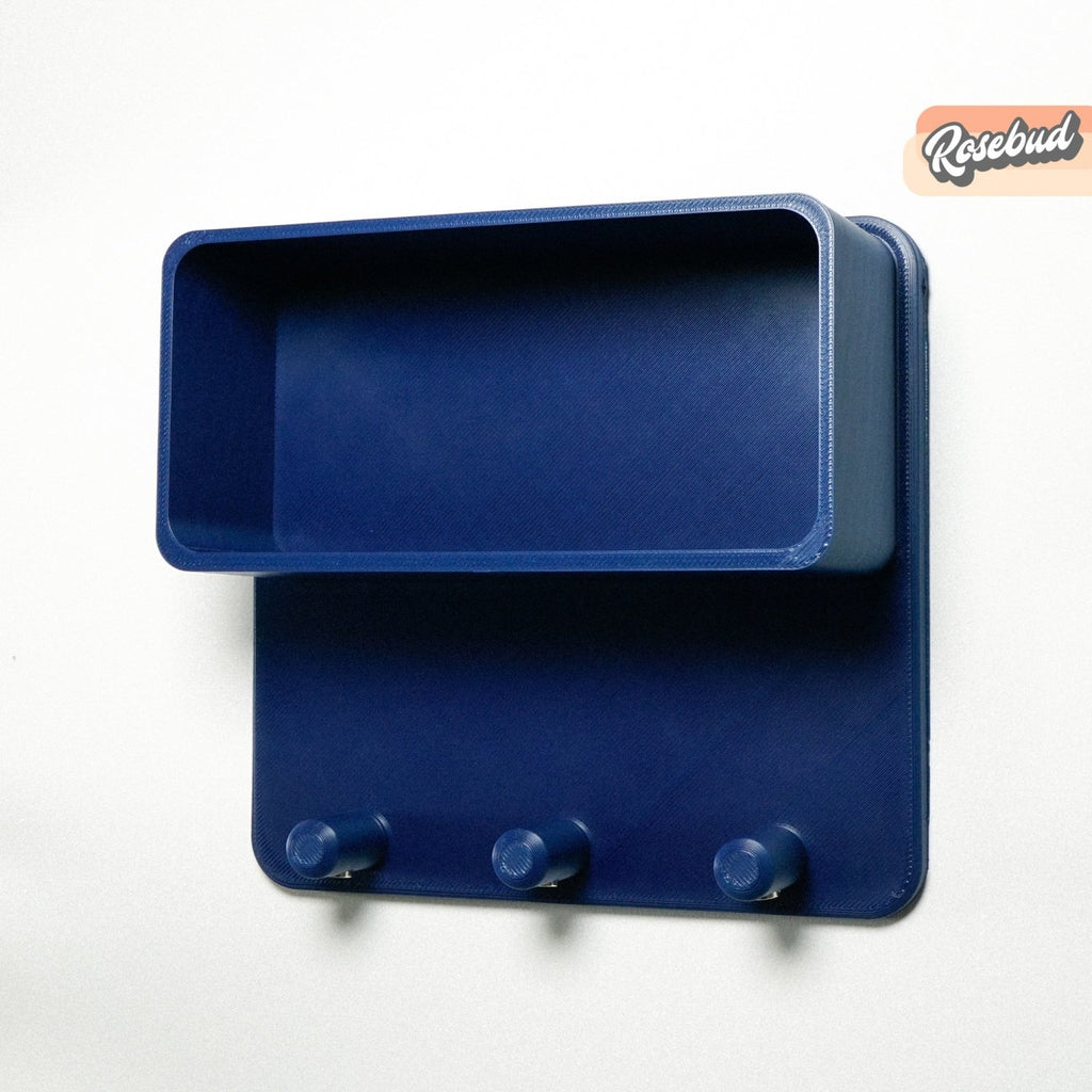 Floating Wall Shelf, Magnetic Key Holder - Poppy & Vine