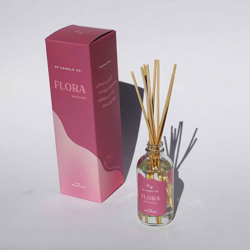 Flora 4 oz. Hue Reed Diffuser (Wild Orchid) - Poppy & Vine