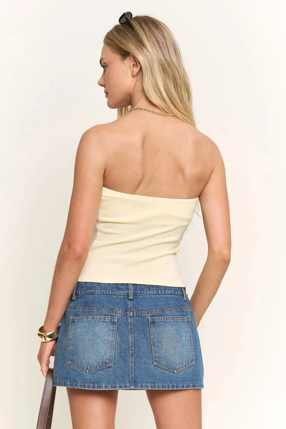 Floral Sequin Embroidered Tube Top - Poppy & Vine