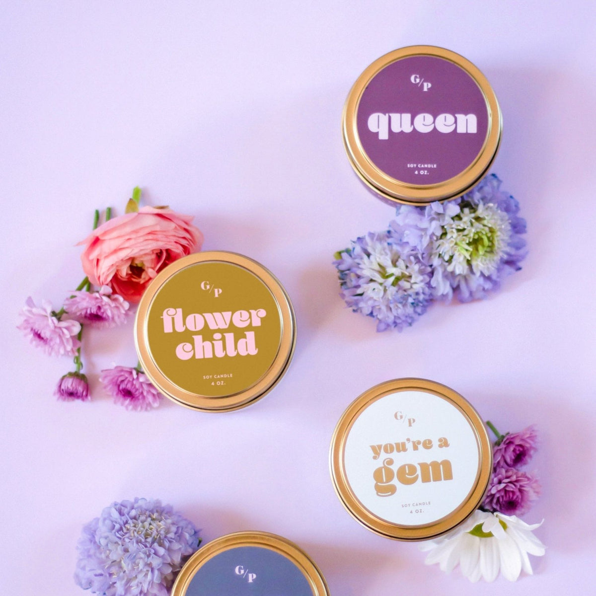Flower Child 4 oz. Just Because Candle Tin - Poppy & Vine