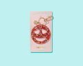 For Fun - Red Confetti Heart Eyes Keychain - Poppy & Vine