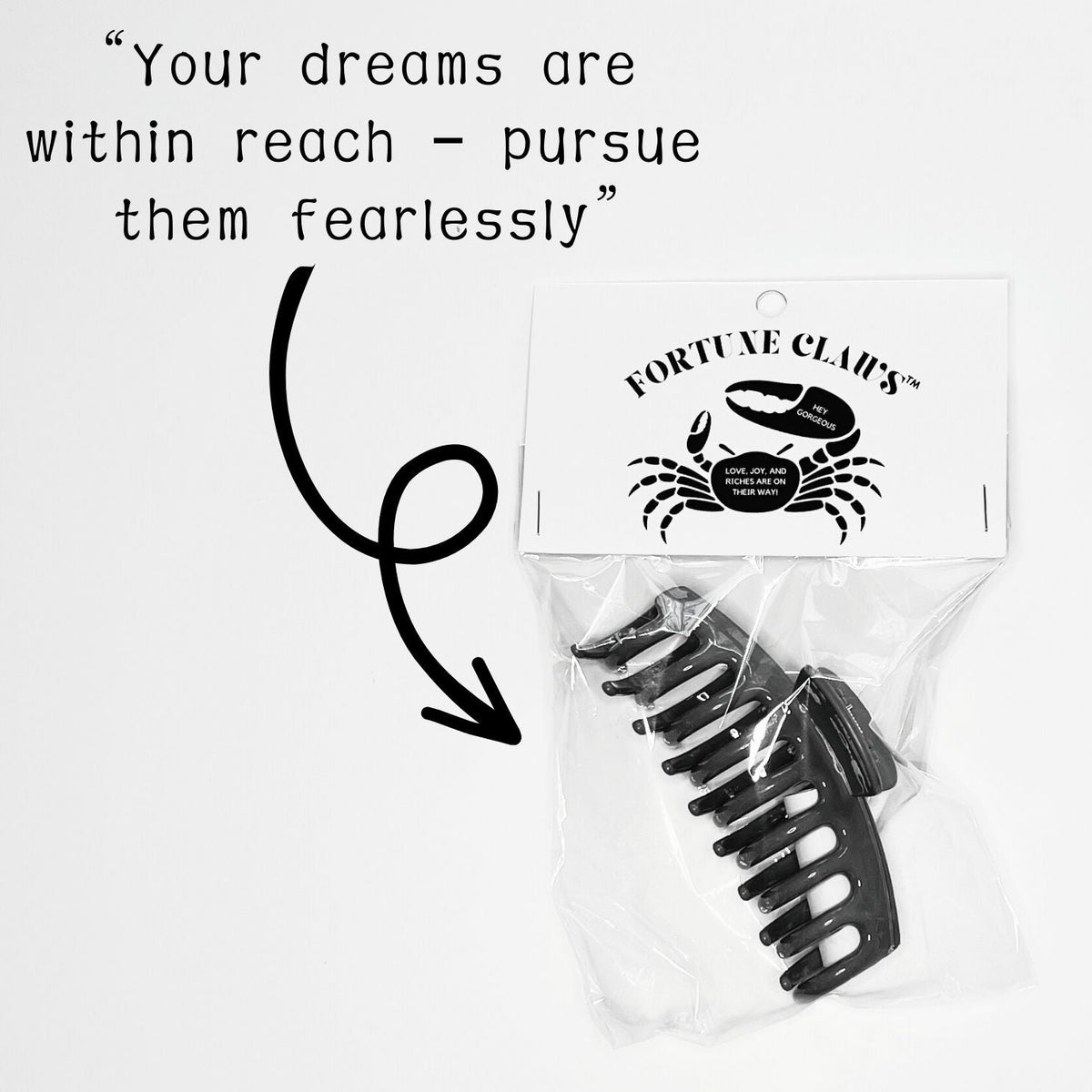 Fortune Claws™ Hair Claws | Unique Fortune Inside | Single or Gift Pack - Poppy & Vine