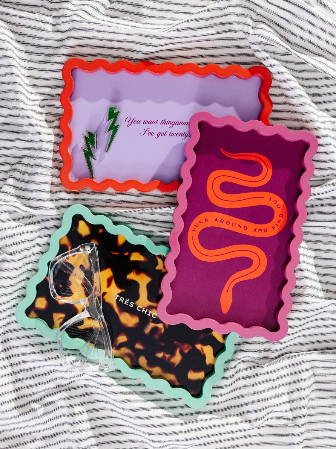 Fuck Around Lacquer Tray - Poppy & Vine