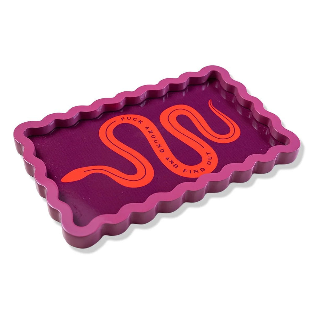 Fuck Around Lacquer Tray - Poppy & Vine
