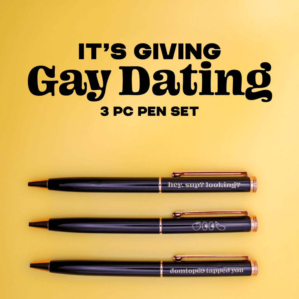 Gay Dating (Grindr) Pen Set - Poppy & Vine