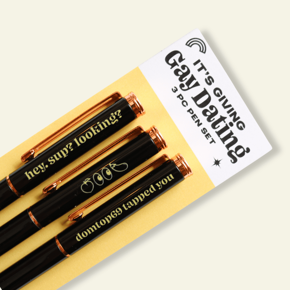 Gay Dating (Grindr) Pen Set - Poppy & Vine