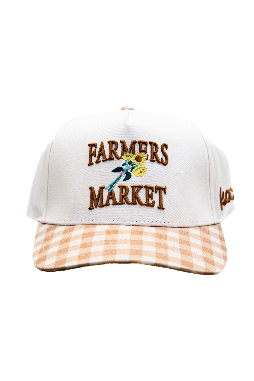 GINGHAM FARMERS MARKET TRUCKER HAT - Poppy & Vine