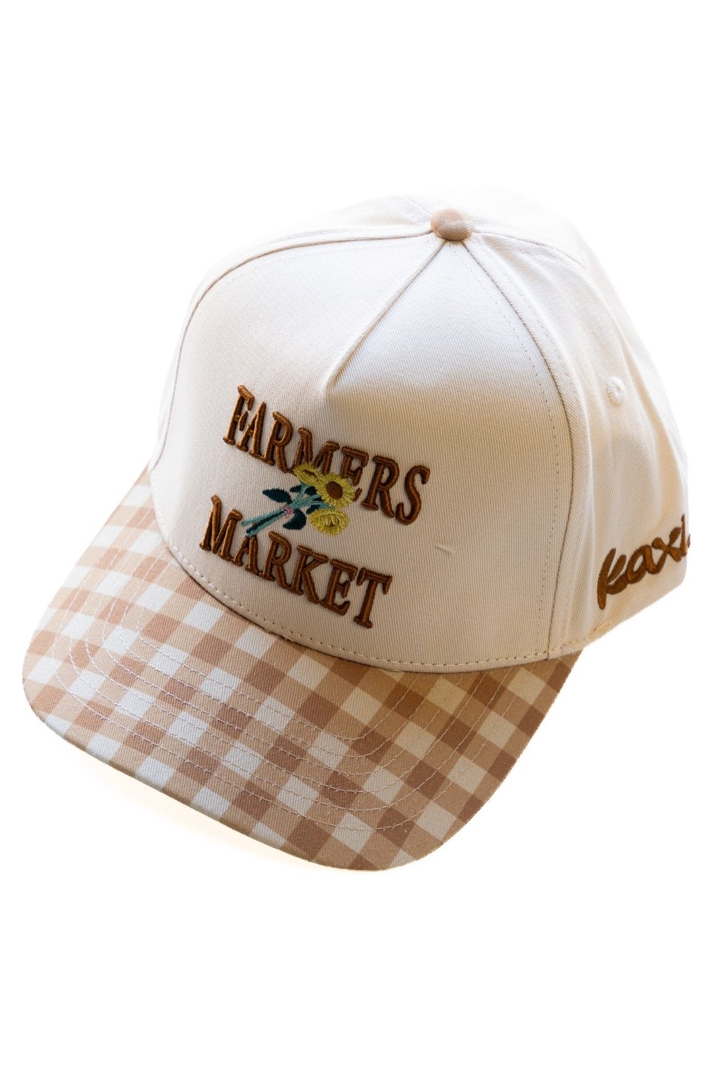 GINGHAM FARMERS MARKET TRUCKER HAT - Poppy & Vine