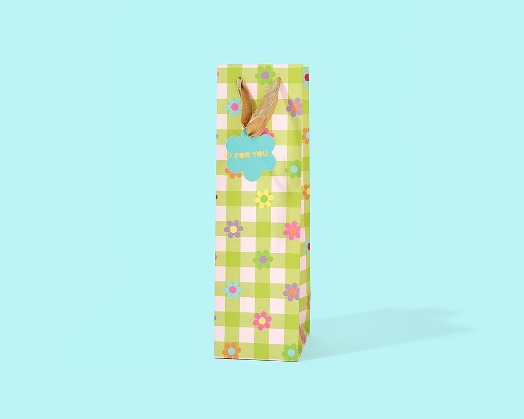 Gingham Flowers Gift Bags (3 sizes) - Poppy & Vine