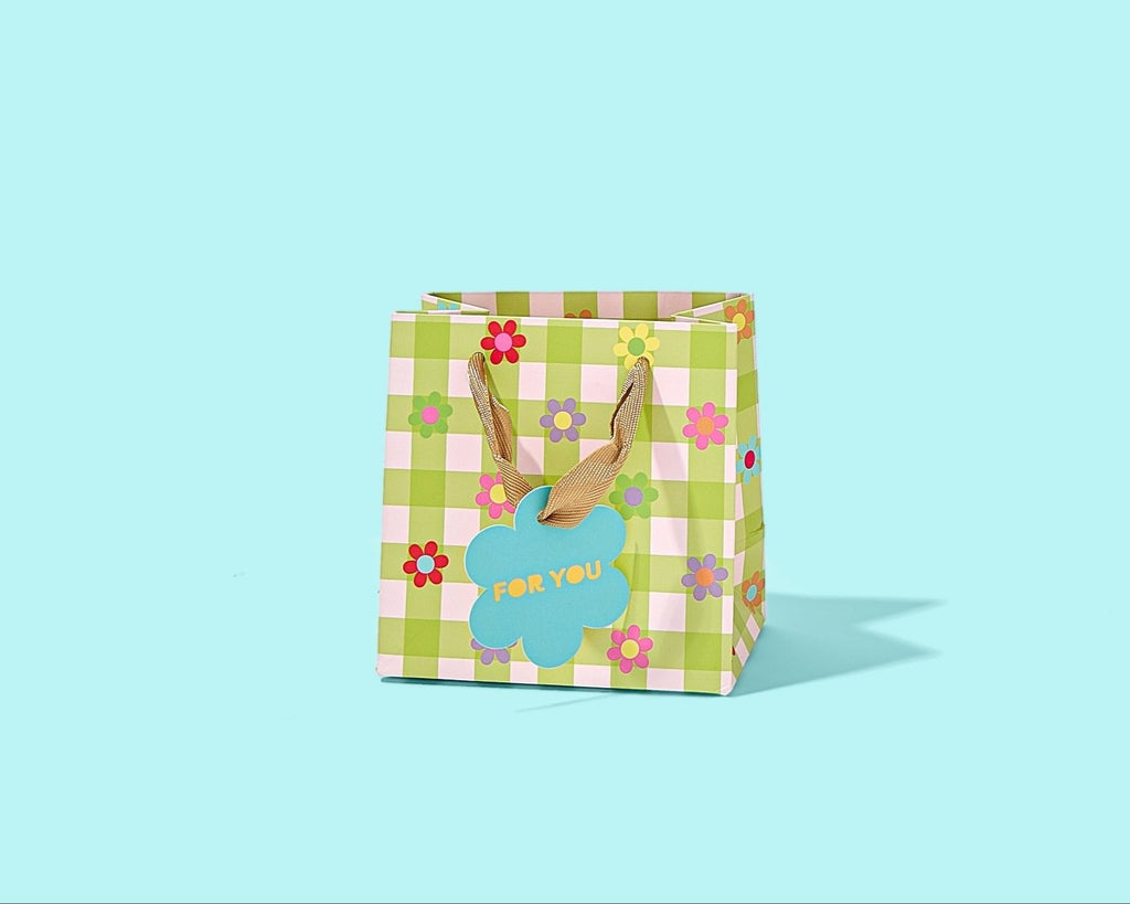 Gingham Flowers Gift Bags (3 sizes) - Poppy & Vine