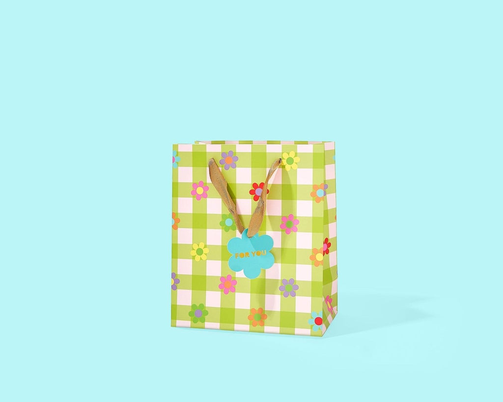 Gingham Flowers Gift Bags (3 sizes) - Poppy & Vine