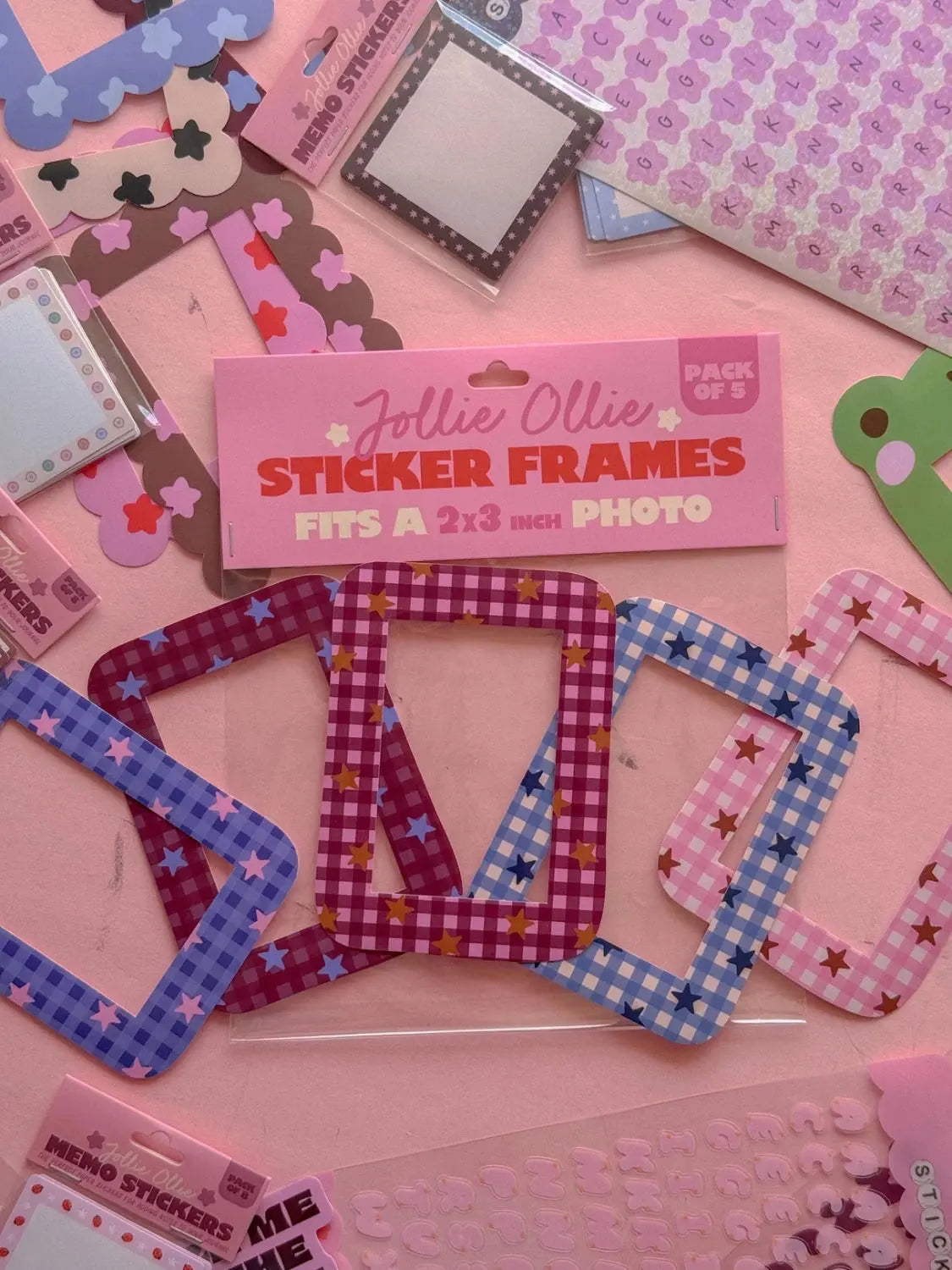 Gingham Sticker Frame Pack - Poppy & Vine