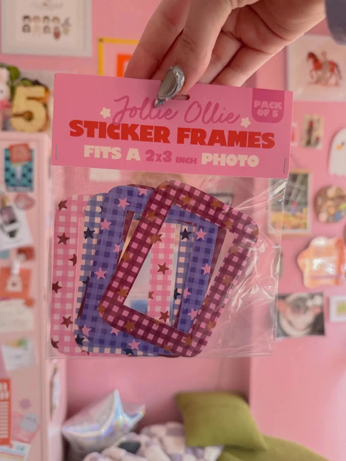 Gingham Sticker Frame Pack - Poppy & Vine