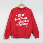 Girls Just Want Halftime & Tailgates Crewneck Sweatshirt - Poppy & Vine