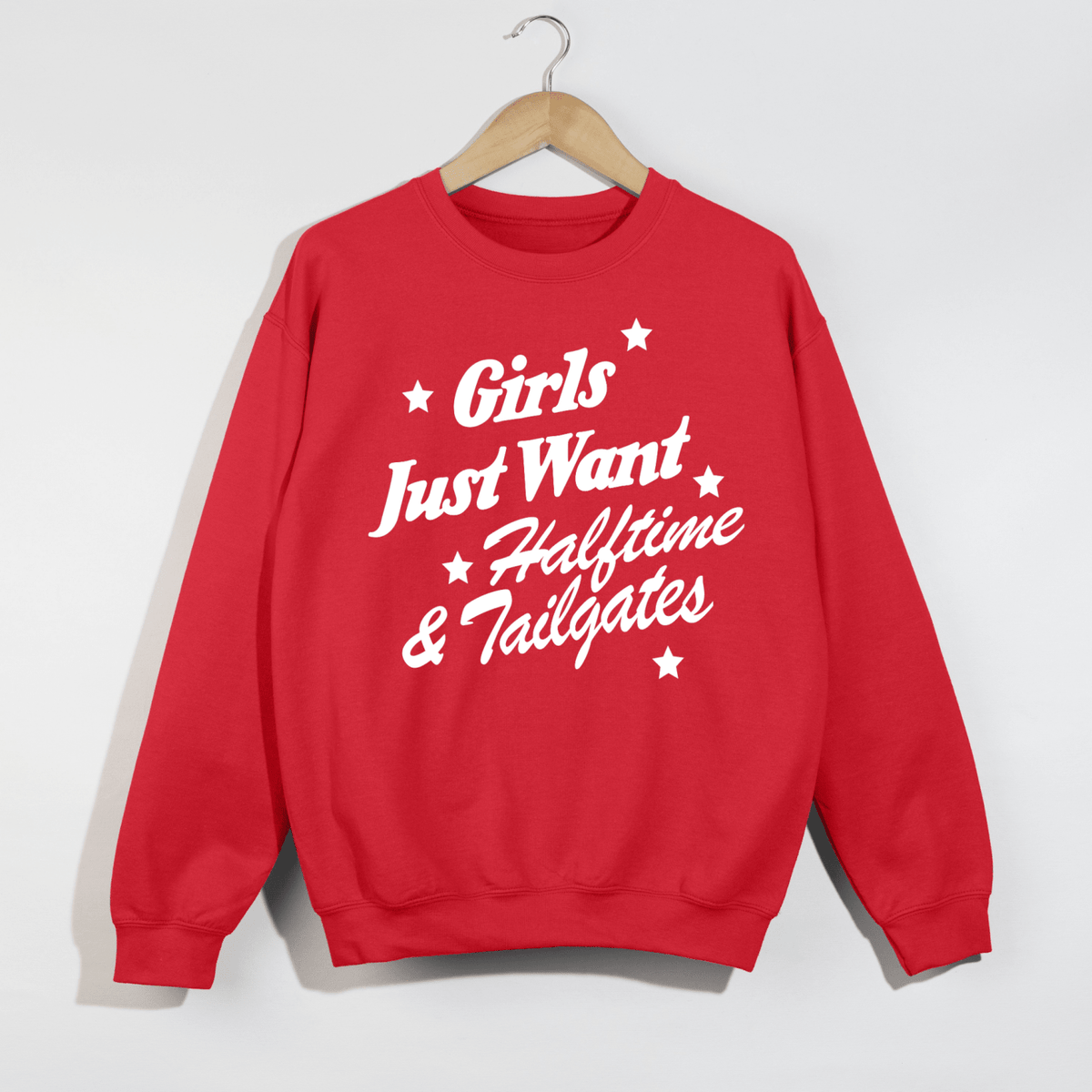 Girls Just Want Halftime & Tailgates Crewneck Sweatshirt - Poppy & Vine