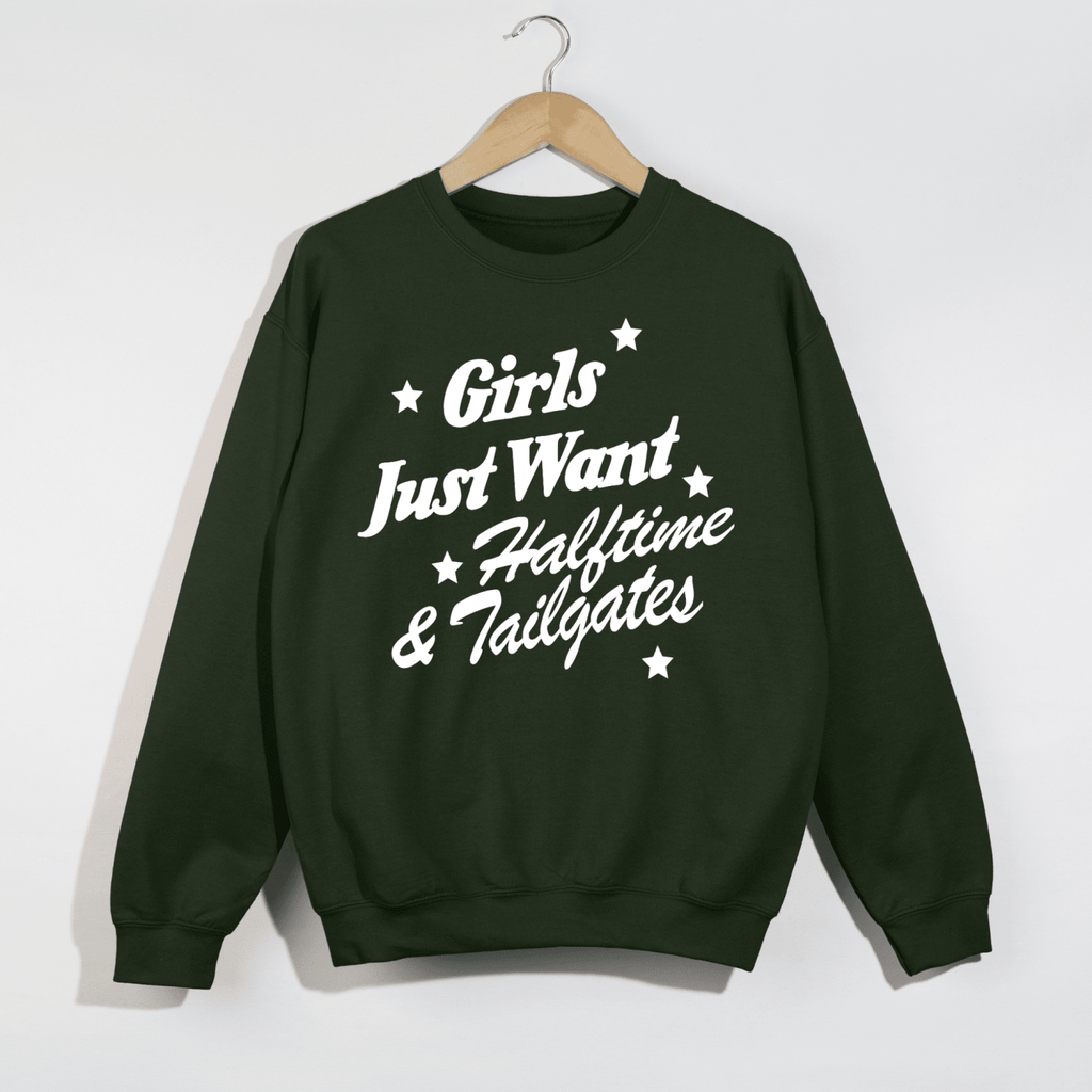 Girls Just Want Halftime & Tailgates Crewneck Sweatshirt - Poppy & Vine
