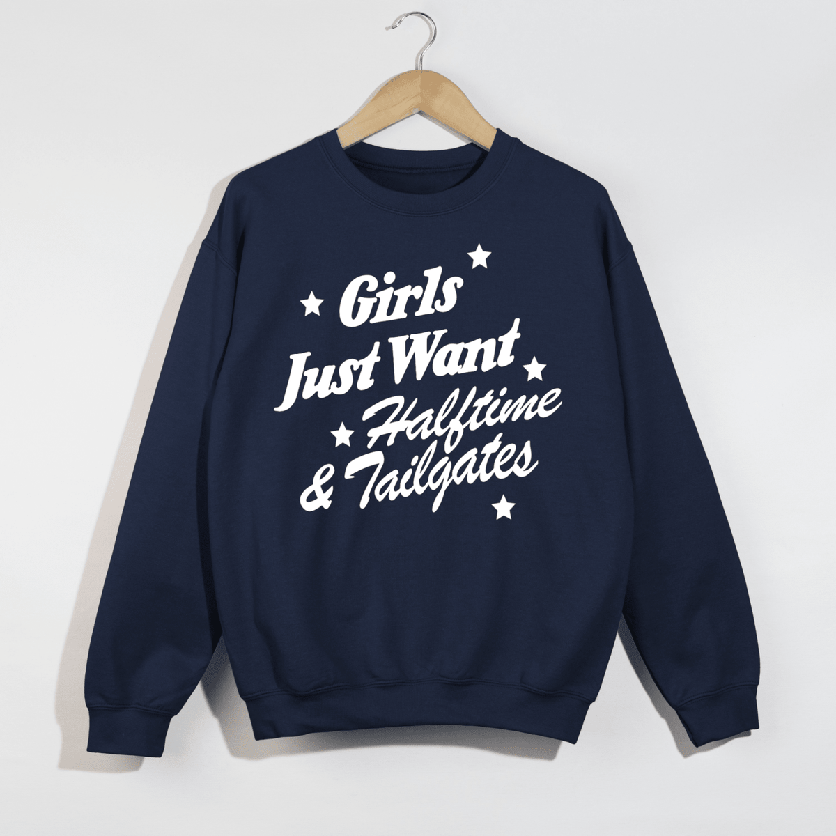 Girls Just Want Halftime & Tailgates Crewneck Sweatshirt - Poppy & Vine