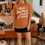 Girls Just Want Halftime & Tailgates Graphic Tee | Football Game Day Shirt - Poppy & Vine