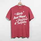Girls Just Want Halftime & Tailgates Graphic Tee | Football Game Day Shirt - Poppy & Vine