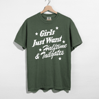 Girls Just Want Halftime & Tailgates Graphic Tee | Football Game Day Shirt - Poppy & Vine
