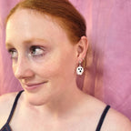 Glass Beaded Ghost Earrings - Poppy & Vine