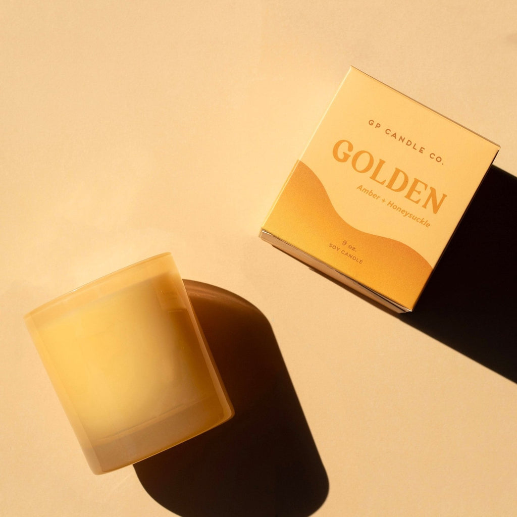Golden 9 oz. Hue Candle (Amber + Honeysuckle) - Poppy & Vine