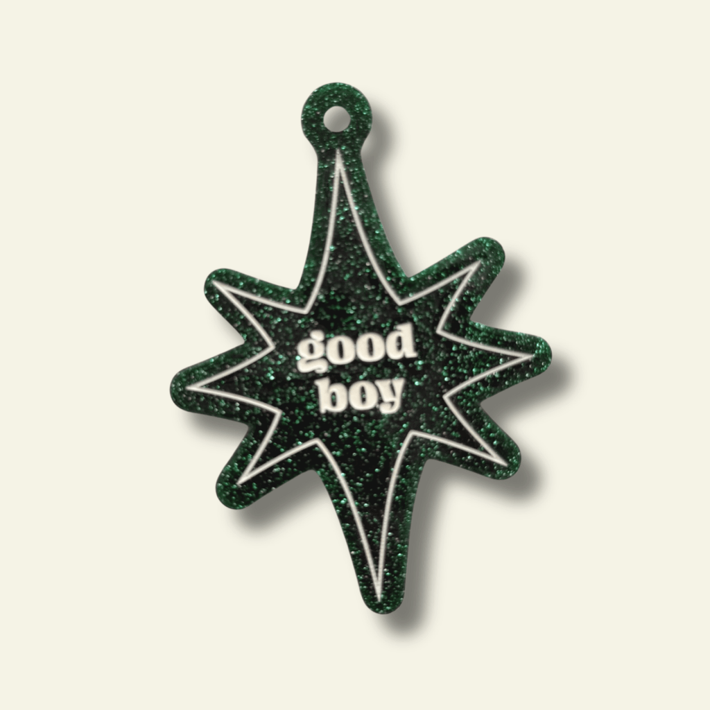 Good Boy Twinkle Star Funny Christmas Ornament - Poppy & Vine