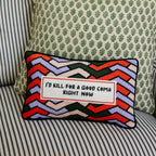 Good Coma Needlepoint Pillow - Poppy & Vine