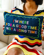 Good Time Needlepoint Pillow - Poppy & Vine